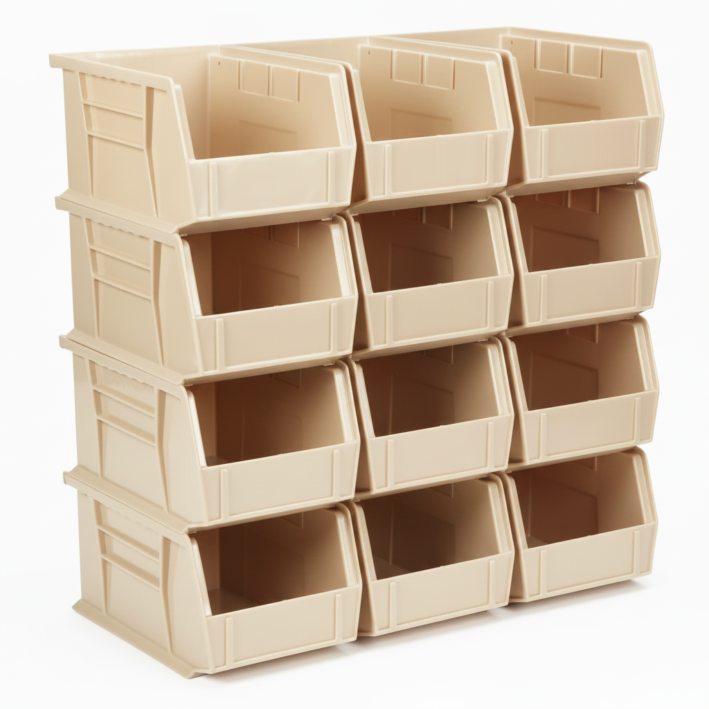 9.5 x 6 x 5" Plastic Stackable Storage Bin and Hanging Container