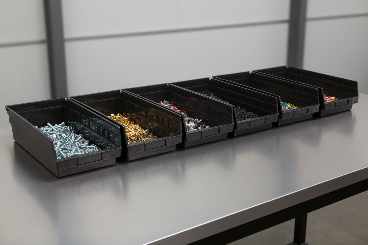 Hudson Exchange 18 x 8 x 4" Plastic Nesting Storage 18” Shelf Bin Container