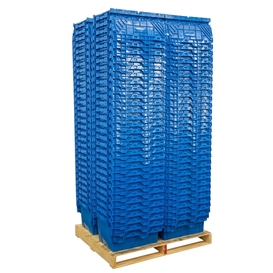 Pallet Deal (120 Totes) 21.9 x 15.2 x 12.8” (12.7 Gallon) Attached Lid Container Tote
