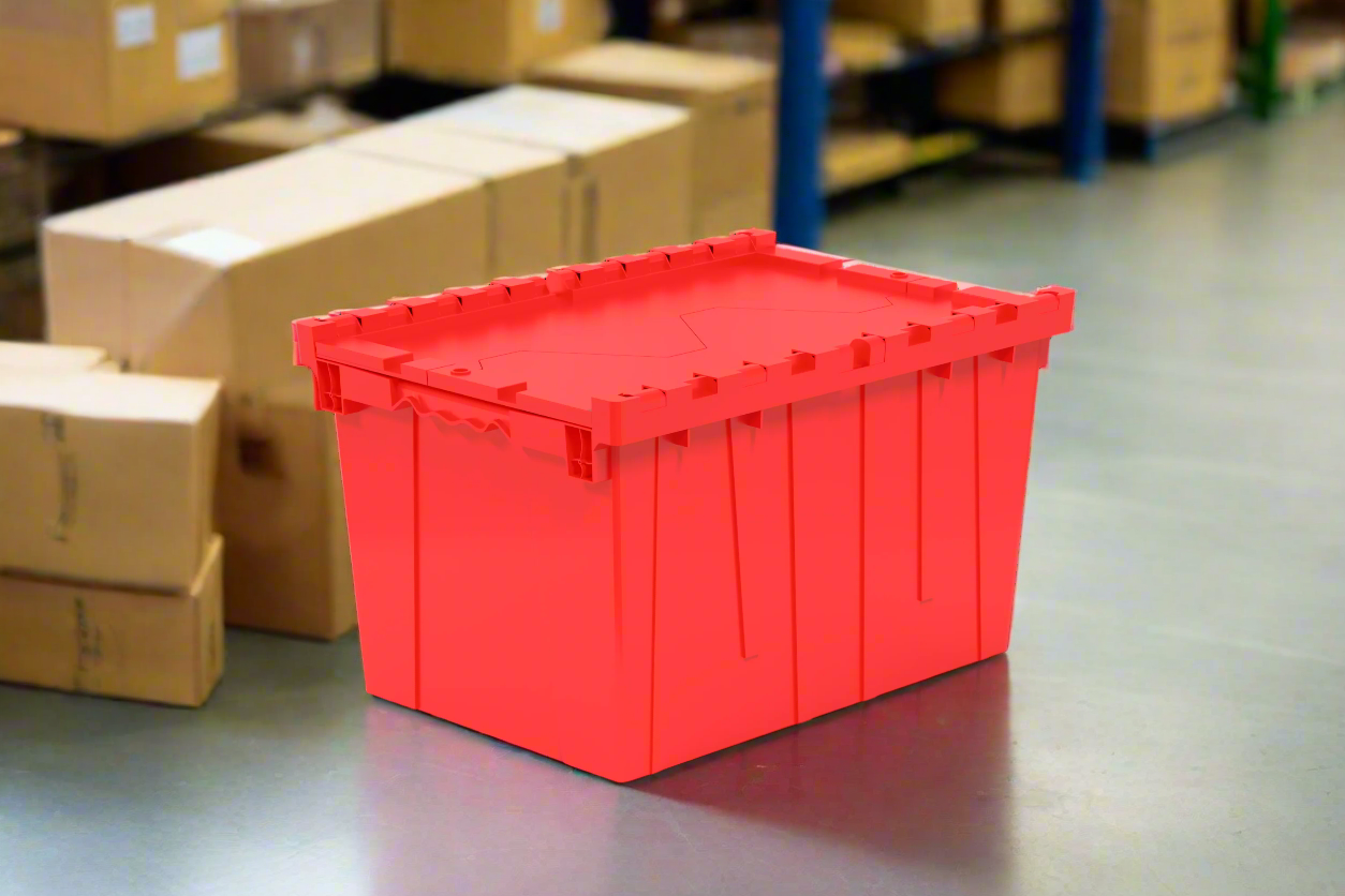 Hudson Exchange 21.9 x 15.2 x 12.8” (12.7 Gallon) Storage Tote Container with Attached Lid