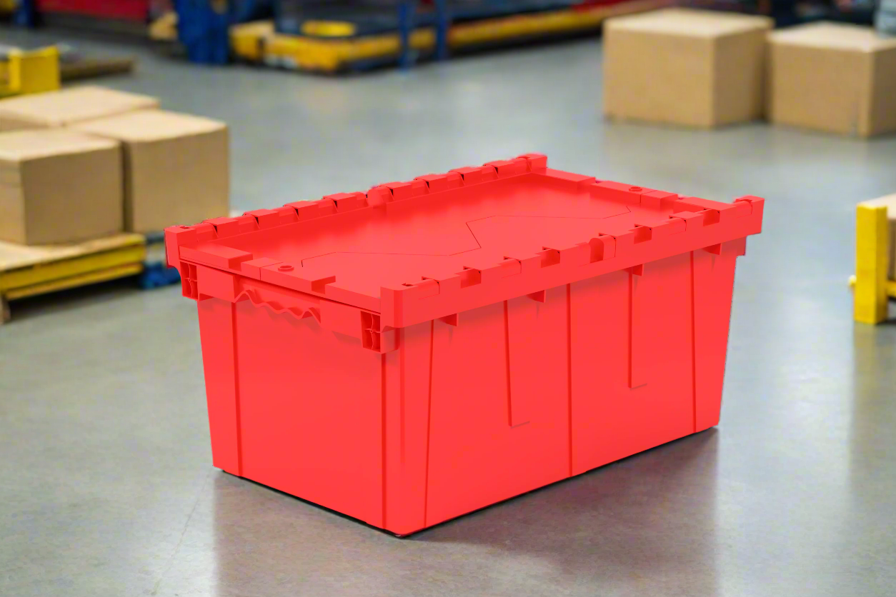 Hudson Exchange 27.3 x 17.2 x 12.6" (18.7 Gallon) Storage Tote Container with Attached Lid