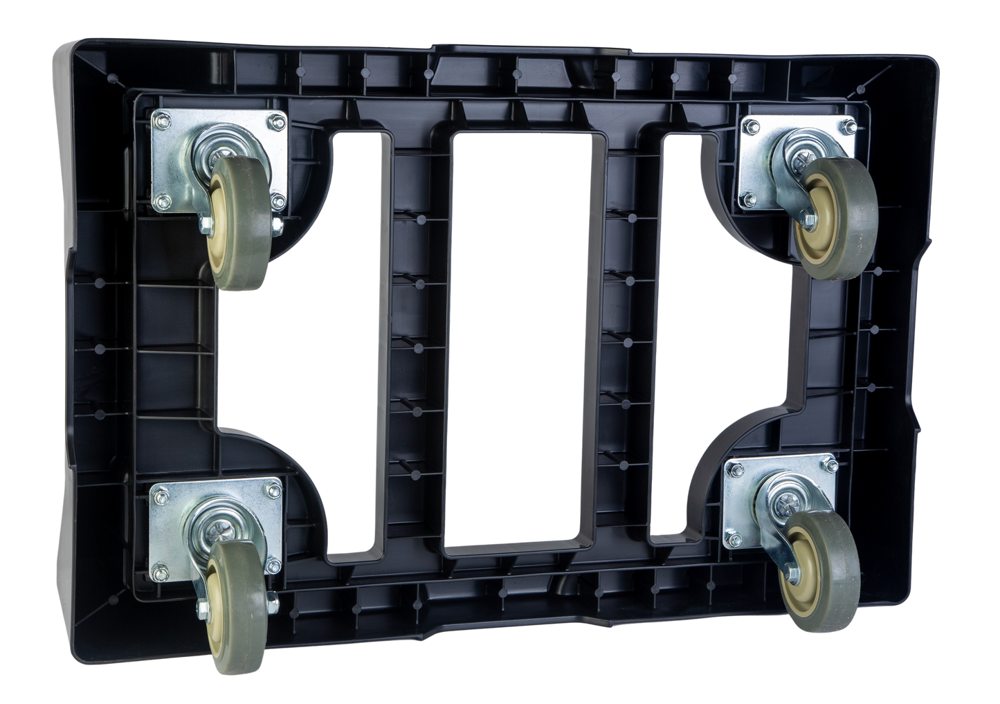 Hudson Exchange 28 x 18 x 10.5" (650 lb. Capacity) Plastic Container Dolly With Casters for Attached Lid Totes