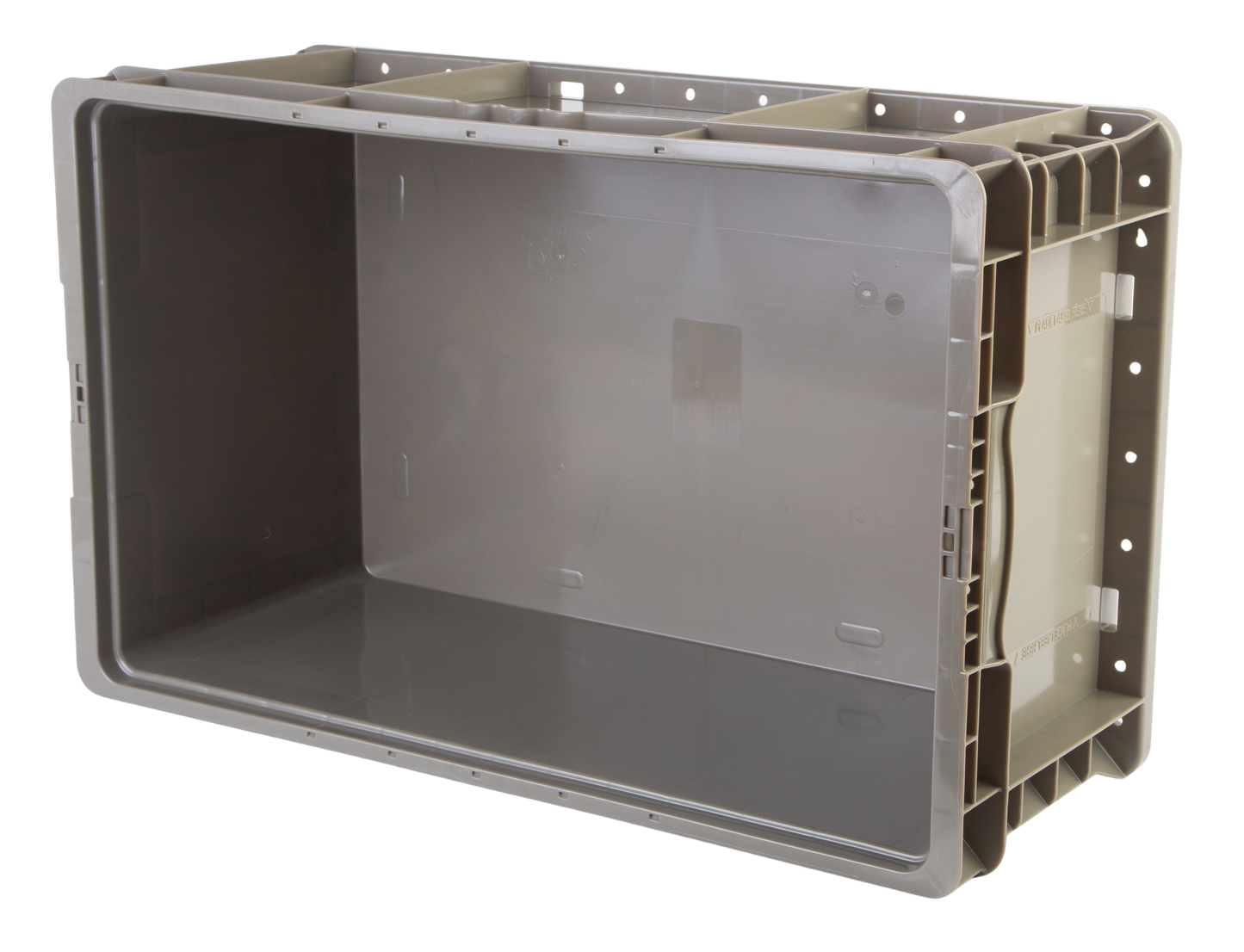 24 x 15 x 9" (10.5 Gallon) Straight Wall Handled Storage Container Tote