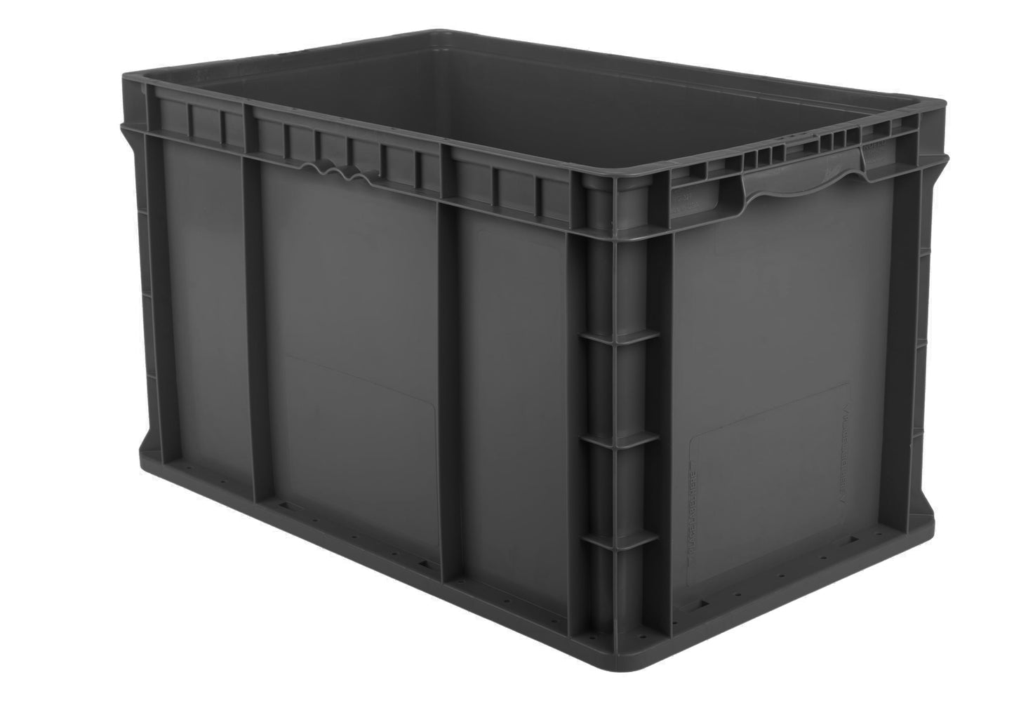 Hudson Exchange 24 x 15 x 14.5" (17.2 Gallon) Straight Wall Handled Storage Container Tote