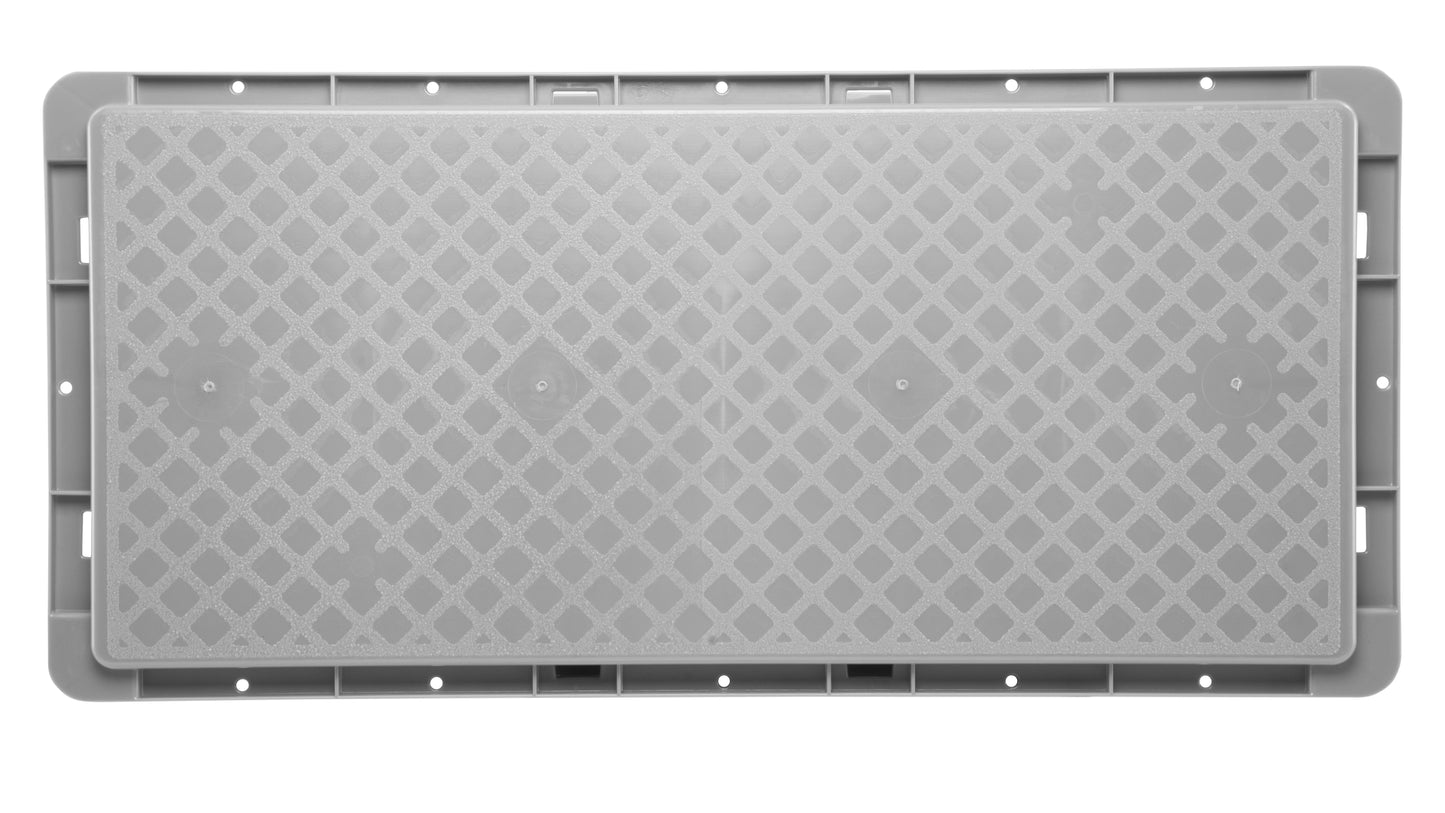 32 x 15 x 7.5" (11.5 Gallon) Straight Wall Handled Storage Container Tote