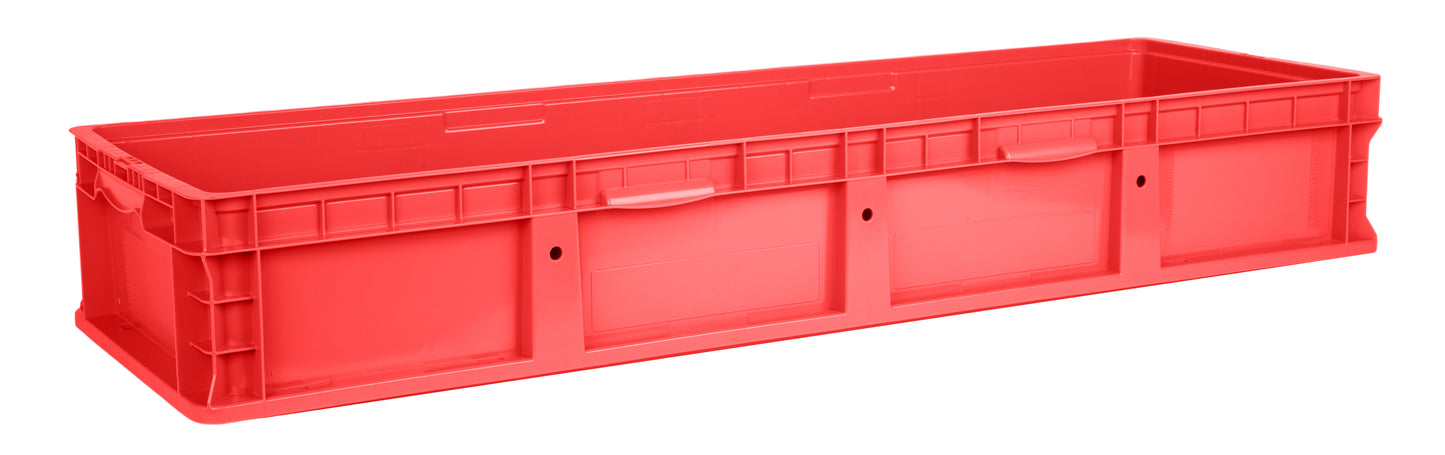 Hudson Exchange 48 x 15 x 7.5" (17.2 Gallon) Straight Wall Handled Storage Container Tote