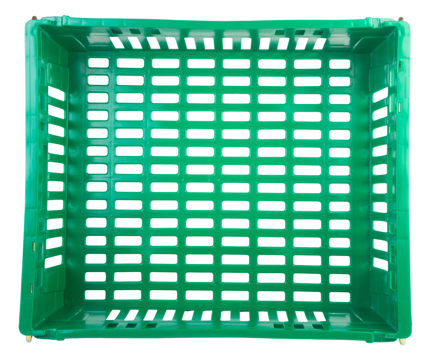 Hudson Exchange 24 x 20 x 6.8" (10.4 Gallon) Agricultural Vented Crate Handled Storage Container Tote With 2-Position Metal Bail
