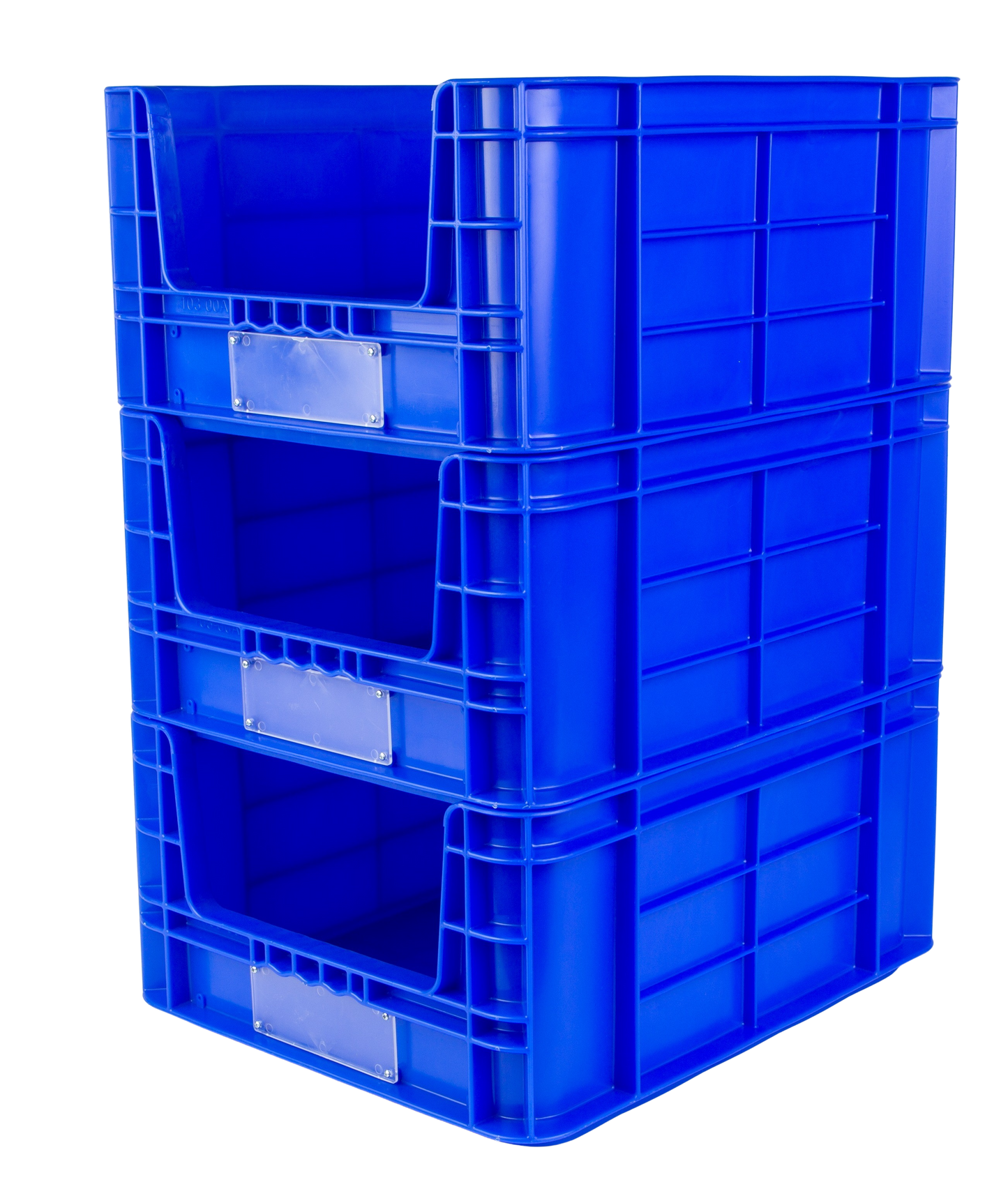 Hudson Exchange 19.5 x 15.75 x 9.25 (35 liter) Industrial Stackable Hopper Pick-Bin Container, Blue
