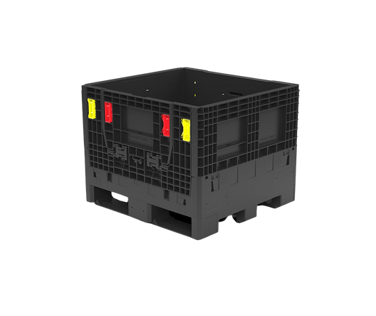 Hudson Exchange 32x30x25" (1800 lb Capacity) Collapsible Bulk Container, Black