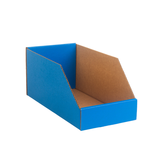 Hudson Exchange 6x12x5.5" (25 Pack) Corrugated Parts Bin Box, Blue