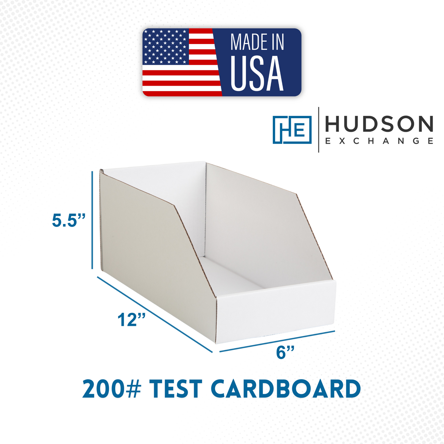 6x12x5.5" (25 Pack) Corrugated Parts Bin Box