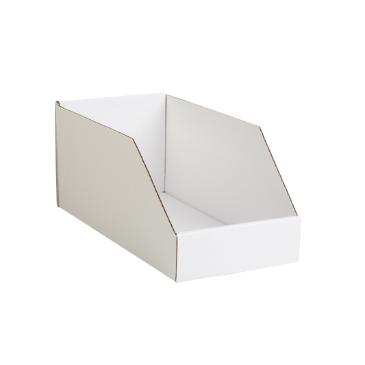 Hudson Exchange 6x12x5.5" (25 Pack) Corrugated Parts Bin Box, White