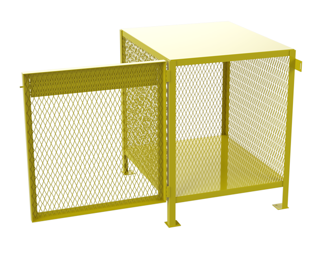 Jamco CA040 33x40x40" (4 to 6 Cylinder) Safety Steel Mesh Metal Flammable Vertical Storage Cylinder Cabinet for Forklift Propane