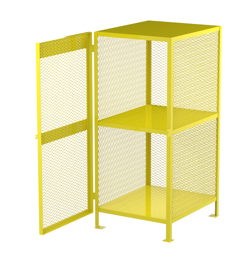 Jamco CA080 33x40x71" (8 to 12 Cylinder) Safety Steel Mesh Metal Flammable Vertical Storage Cylinder Cabinet for Forklift Propane