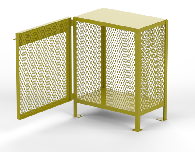 Jamco CW130 33x22x40" (2 Cylinder) Safety Steel Mesh Metal Flammable Vertical Storage Cylinder Cabinet for Gas & Propane