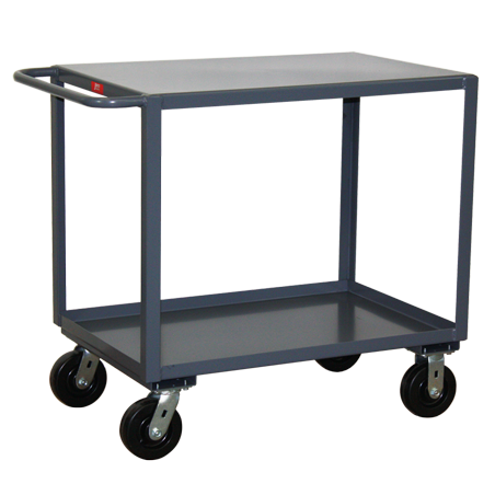 Jamco SE248 24x48x36" (2400 lb. capacity) Reinforced 12 Gauge Steel Service Cart, 2 Shelves
