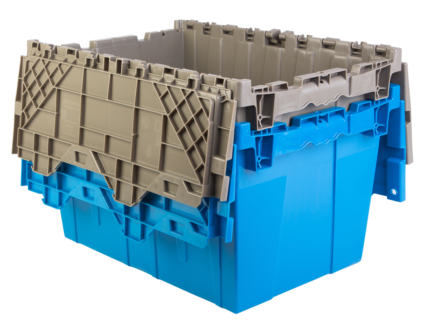 Hudson Exchange 21.9 x 15.2 x 12.8” (12.7 Gallon) Storage Tote Container with Attached Lid