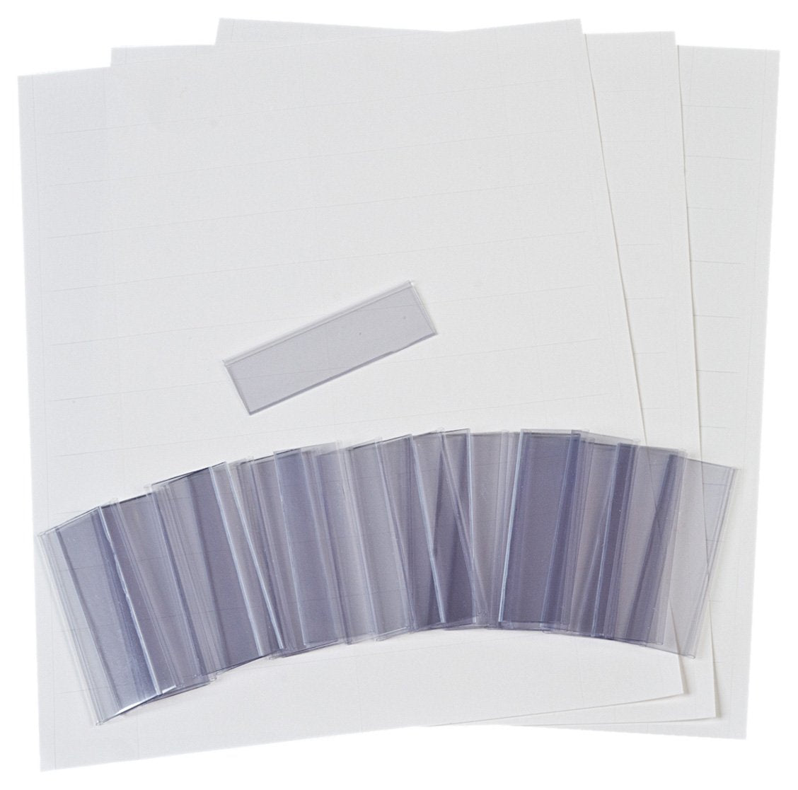 Akro-Mils (25 Pack) 29300 Card Stock Holder & Labels for 4-Inch Tall Shelf Bins, Clear