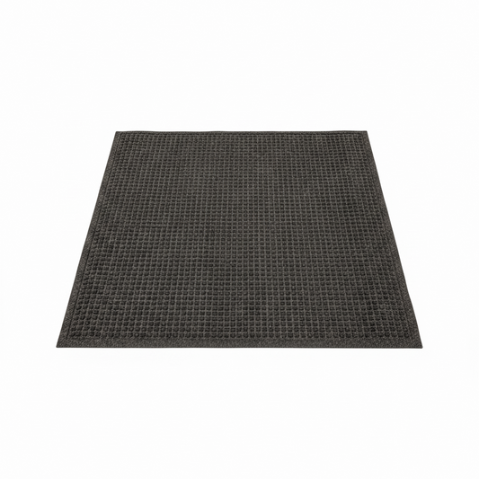 Waffle Entryway Mat With Fabric Border