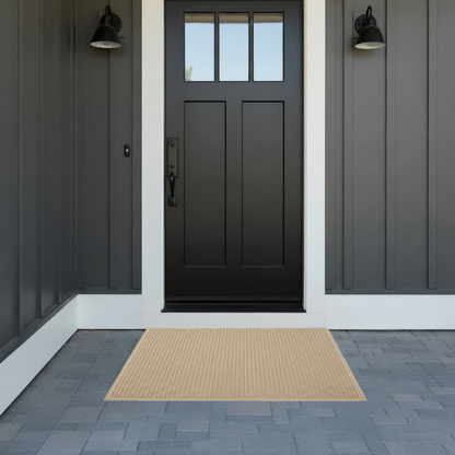 Waffle Entryway Mat With Fabric Border