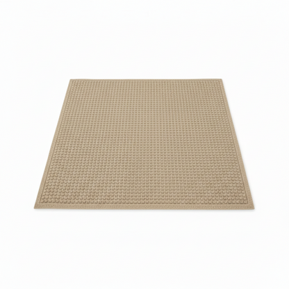 Waffle Entryway Mat With Fabric Border