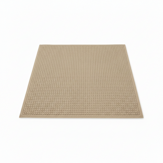 Waffle Entryway Mat With Fabric Border