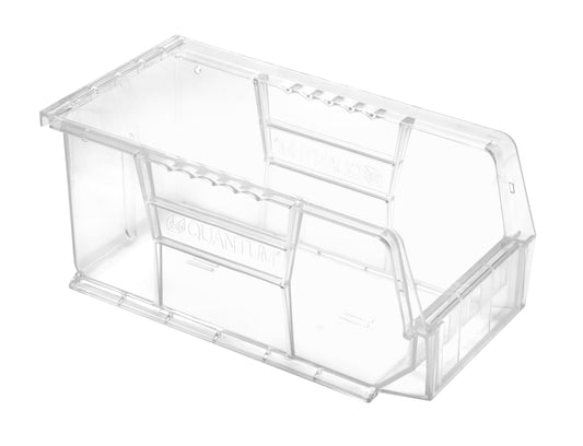 Hudson Exchange 11 x 5.5 x 5" Crystal Clear Plastic Stackable Storage Bin and Hanging Container