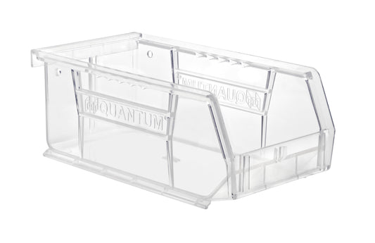 Hudson Exchange 7.5 x 4 x 3" Crystal Clear Plastic Stackable Storage Bin and Hanging Container