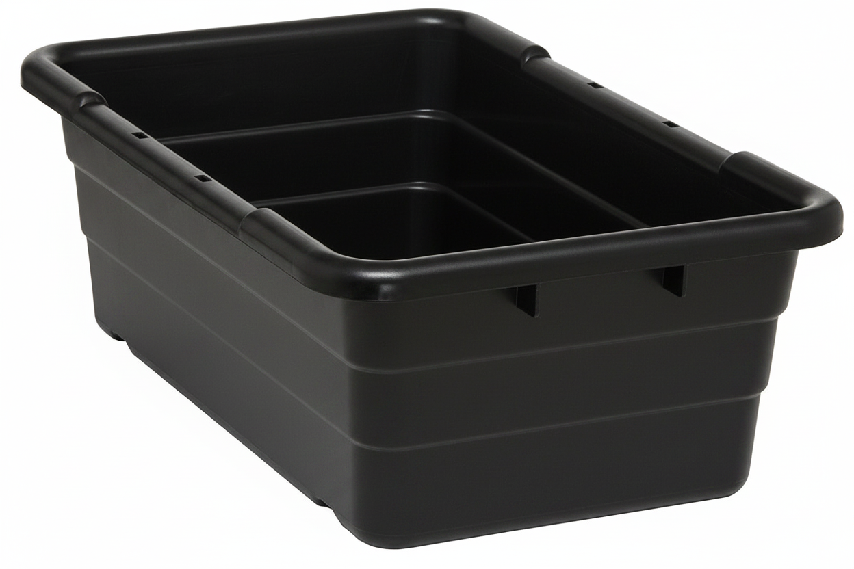 25 x 16 x 8.5" (9.8 Gallon) Cross-Stack Tub Container Tote