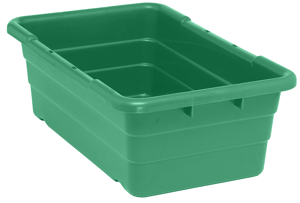 25 x 16 x 8.5" (9.8 Gallon) Cross-Stack Tub Container Tote