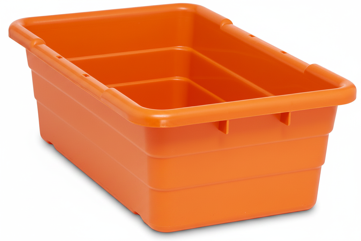 25 x 16 x 8.5" (9.8 Gallon) Cross-Stack Tub Container Tote
