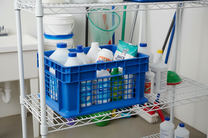 12 x 16 x 8" (4.85 Gallon) Mesh Straight Wall Handled Storage Container Tote