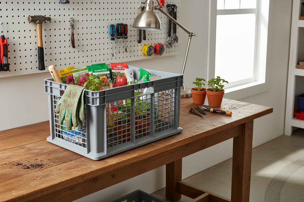 24 x 16 x 12" (16 Gallon) Mesh Straight Wall Handled Storage Container Tote