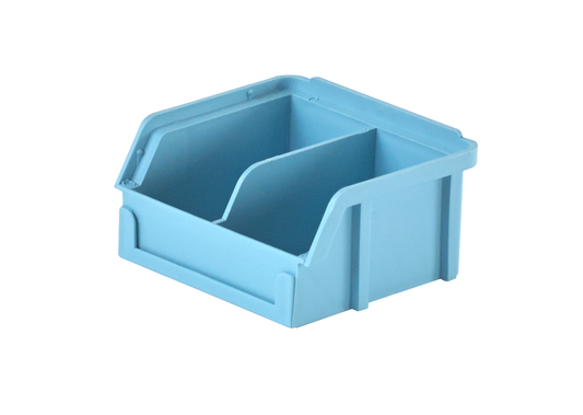 Hudson Exchange 3.5 x 4 x 2" Plastic Stackable Storage Bin and Hanging Container With Molded Divider