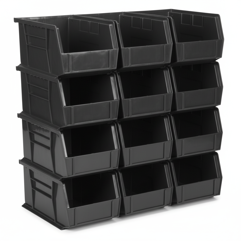 9.5 x 6 x 5" Plastic Stackable Storage Bin and Hanging Container