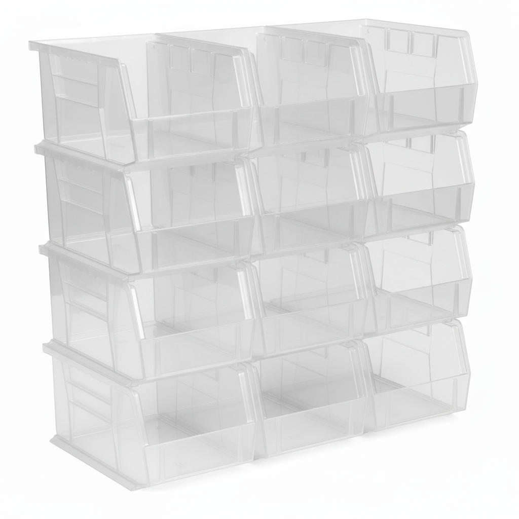 9.5 x 6 x 5" Plastic Stackable Storage Bin and Hanging Container
