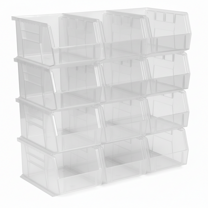 9.5 x 6 x 5" Plastic Stackable Storage Bin and Hanging Container
