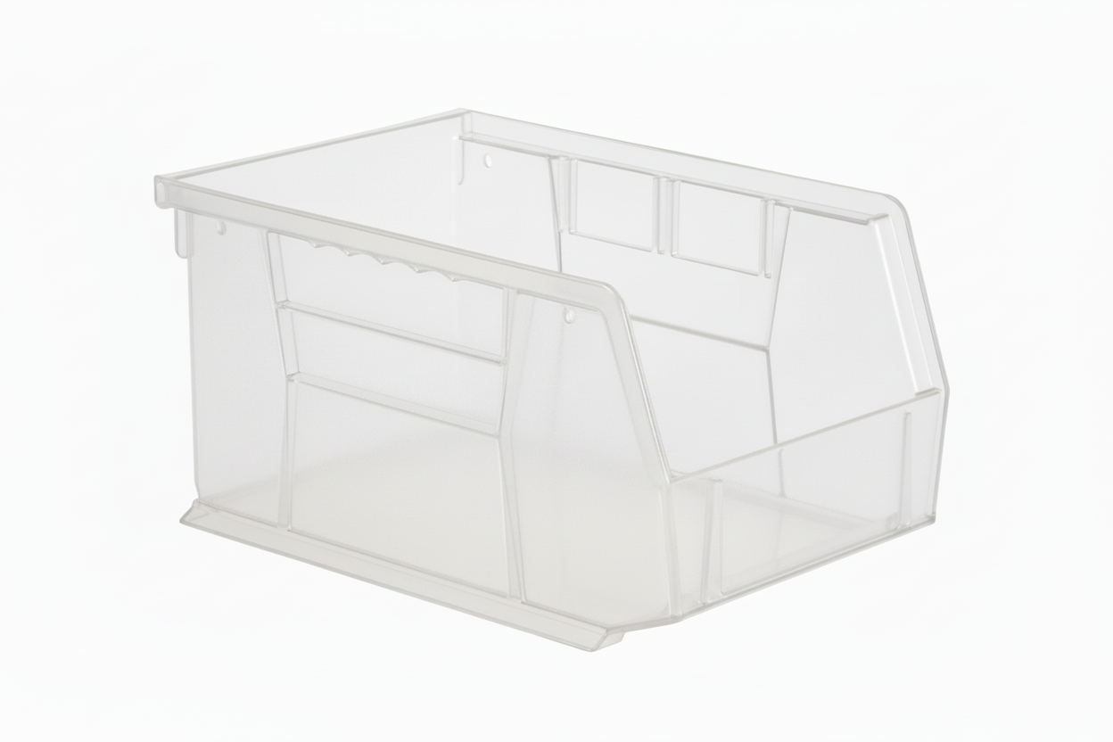 9.5 x 6 x 5" Plastic Stackable Storage Bin and Hanging Container
