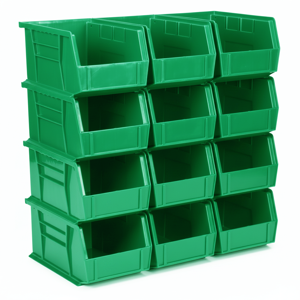 9.5 x 6 x 5" Plastic Stackable Storage Bin and Hanging Container