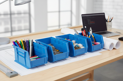 9.5 x 6 x 5" Plastic Stackable Storage Bin and Hanging Container