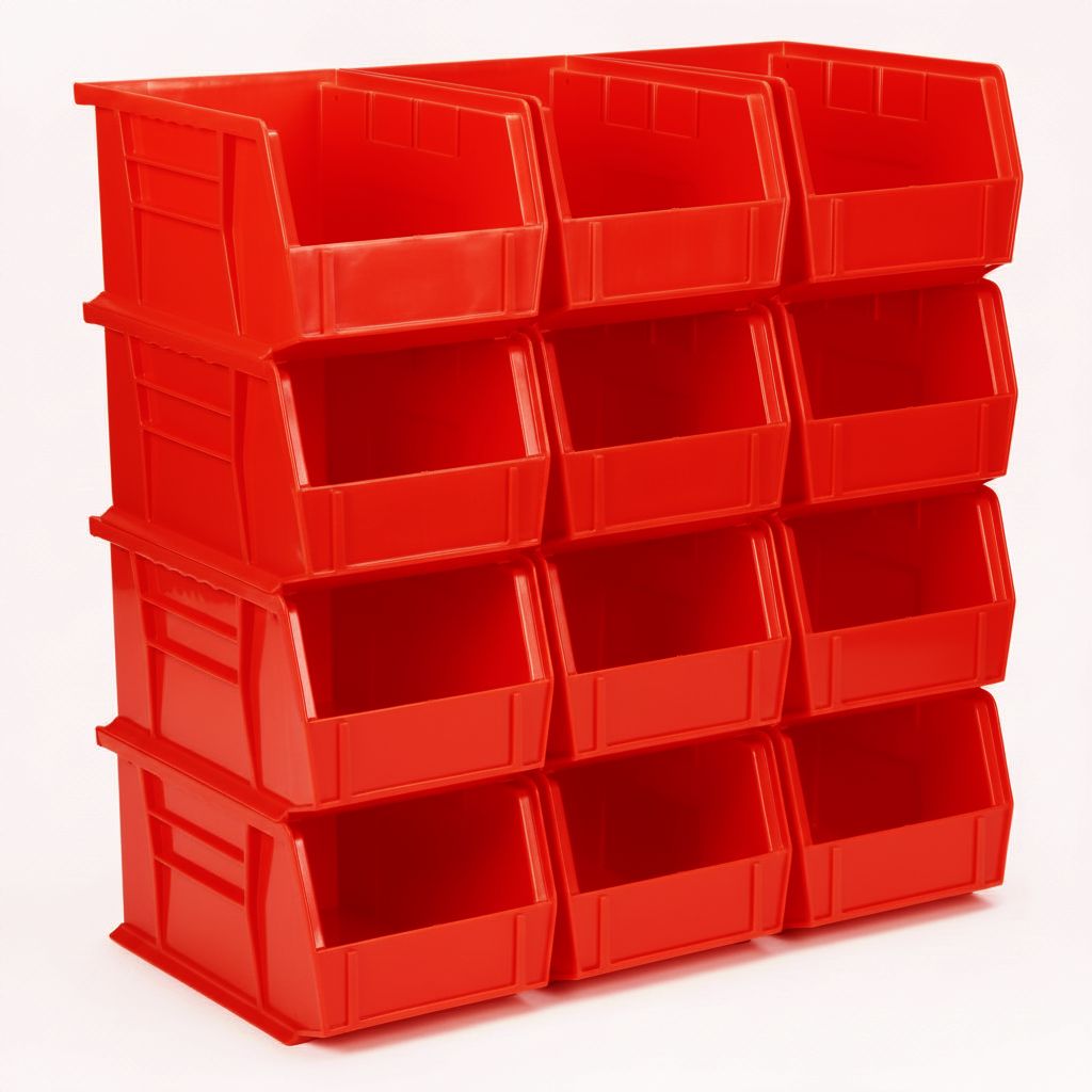 9.5 x 6 x 5" Plastic Stackable Storage Bin and Hanging Container