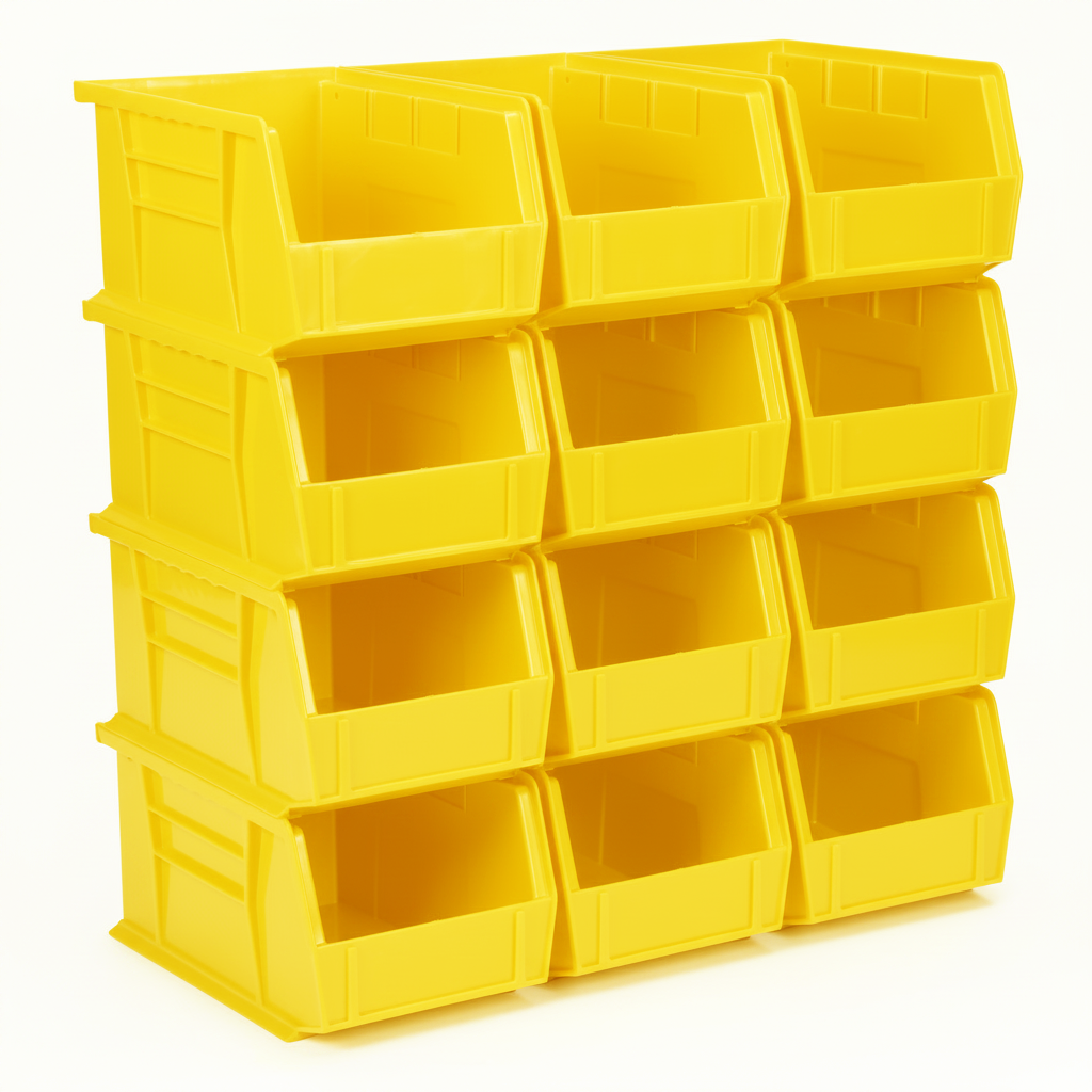 9.5 x 6 x 5" Plastic Stackable Storage Bin and Hanging Container