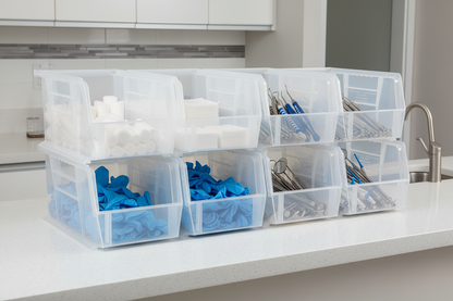 11 x 5.5 x 5" Plastic Stackable Storage Bin and Hanging Container