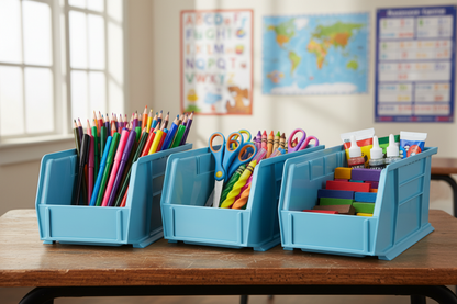 Hudson Exchange 11 x 5.5 x 5" Plastic Stackable Storage Bin and Hanging Container