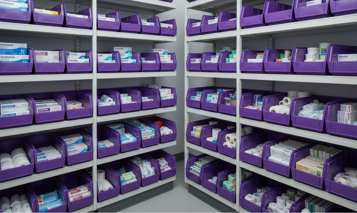 Hudson Exchange 11 x 5.5 x 5" Plastic Stackable Storage Bin and Hanging Container