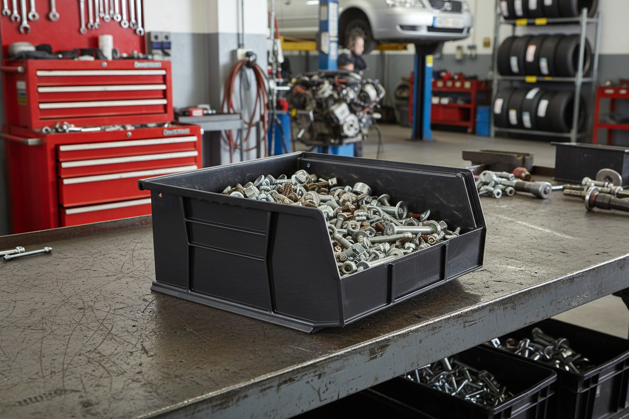 Hudson Exchange 11 x 11 x 5" Plastic Stackable Storage Bin and Hanging Container