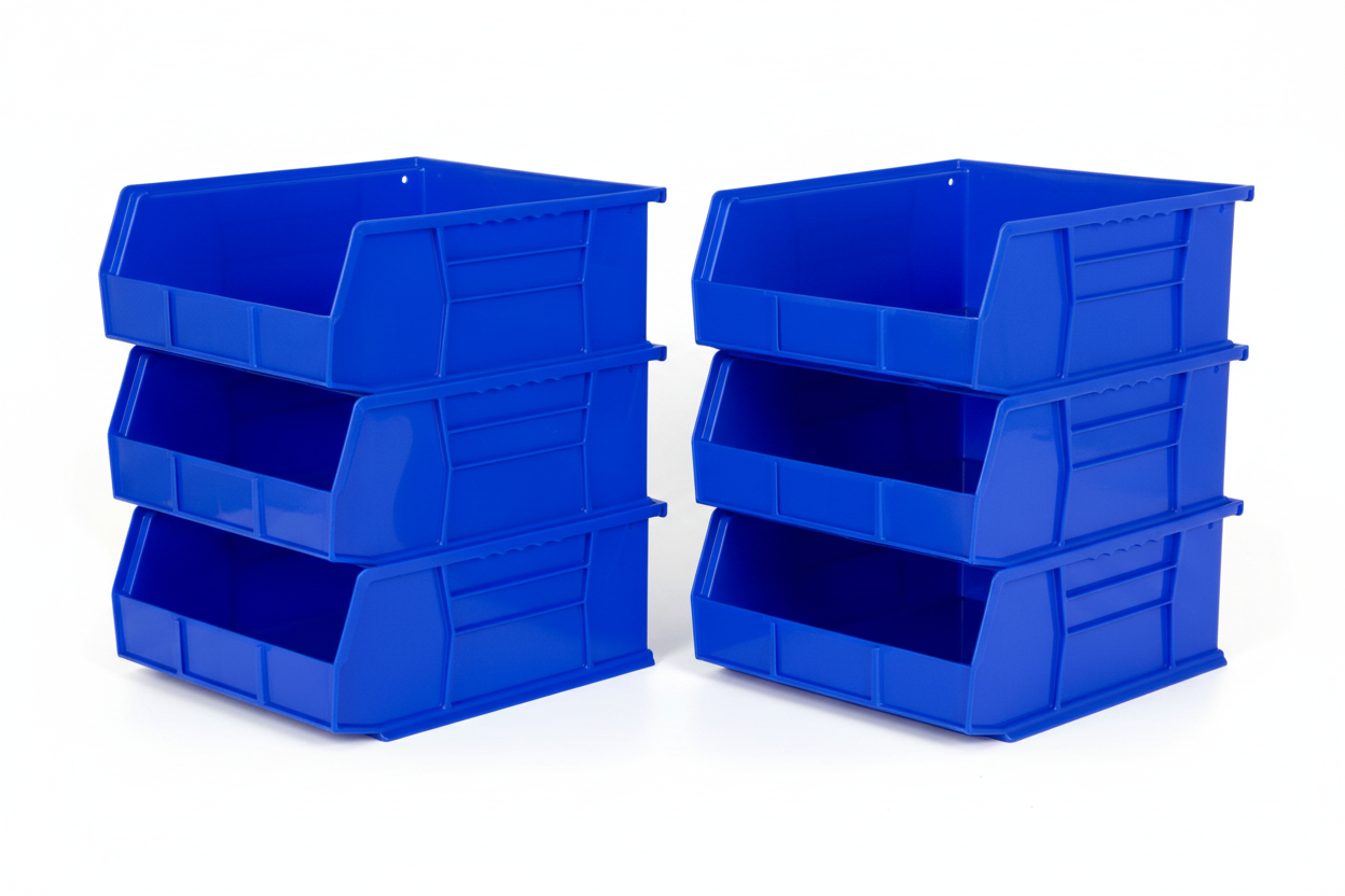 Hudson Exchange 11 x 11 x 5" Plastic Stackable Storage Bin and Hanging Container