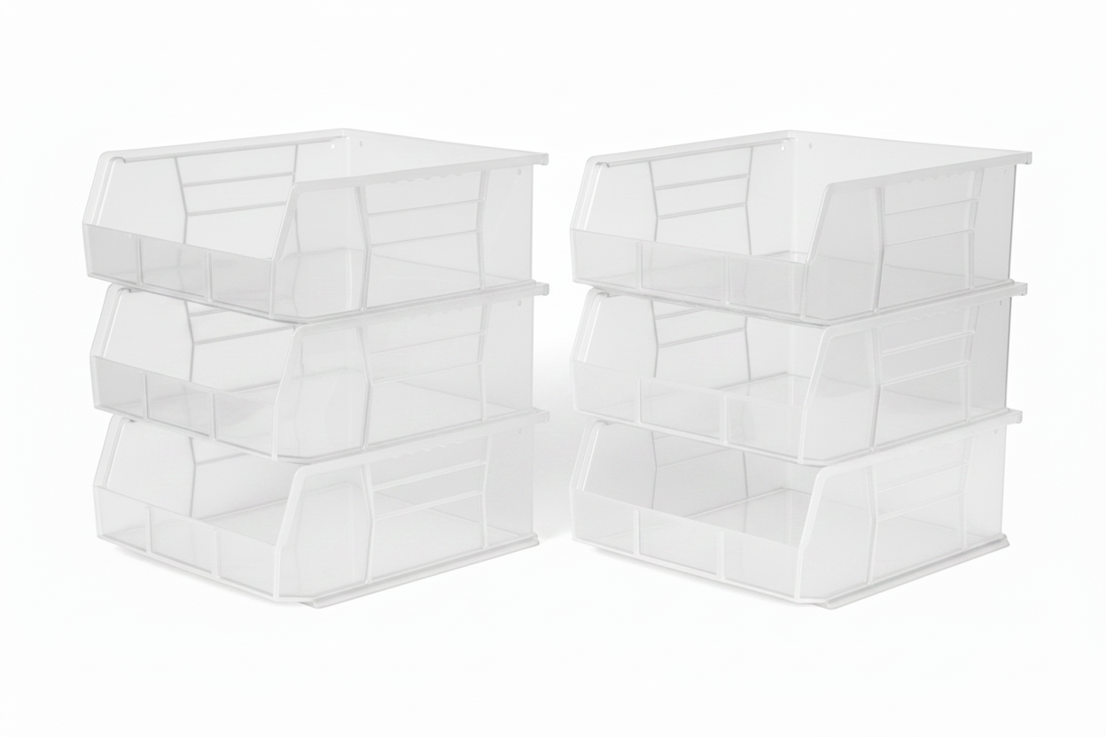 Hudson Exchange 11 x 11 x 5" Plastic Stackable Storage Bin and Hanging Container