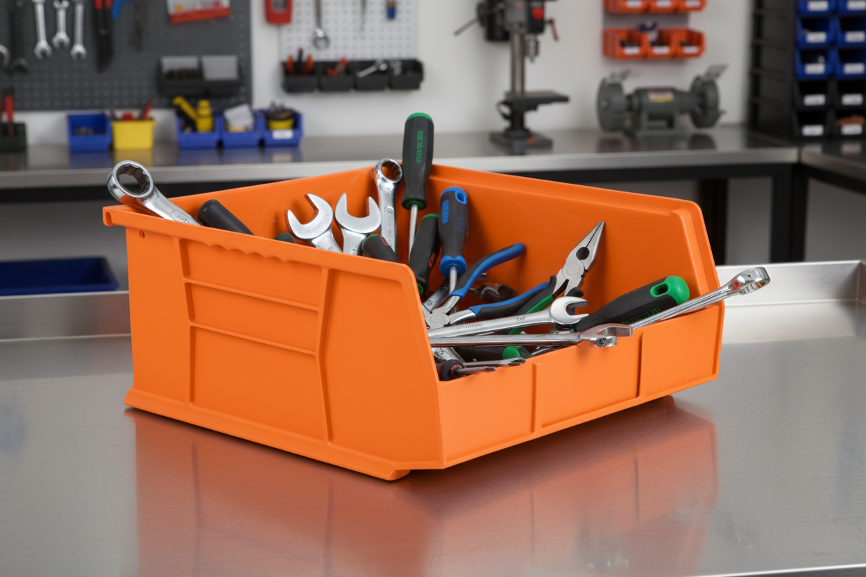 Hudson Exchange 11 x 11 x 5" Plastic Stackable Storage Bin and Hanging Container