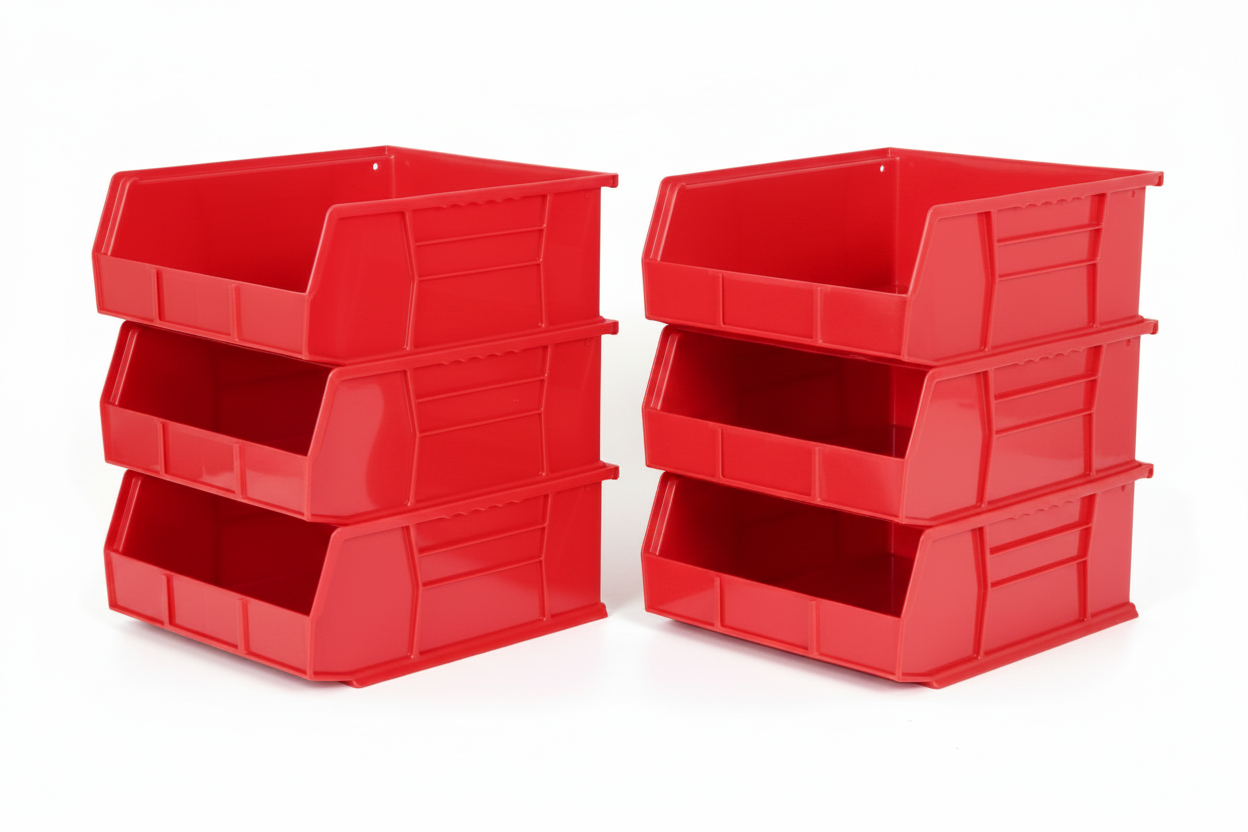 Hudson Exchange 11 x 11 x 5" Plastic Stackable Storage Bin and Hanging Container